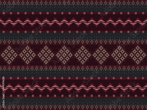 Geometric ethnic seamless pattern. old red background. Design for carpet,wallpaper,clothing,fabric ,etc.