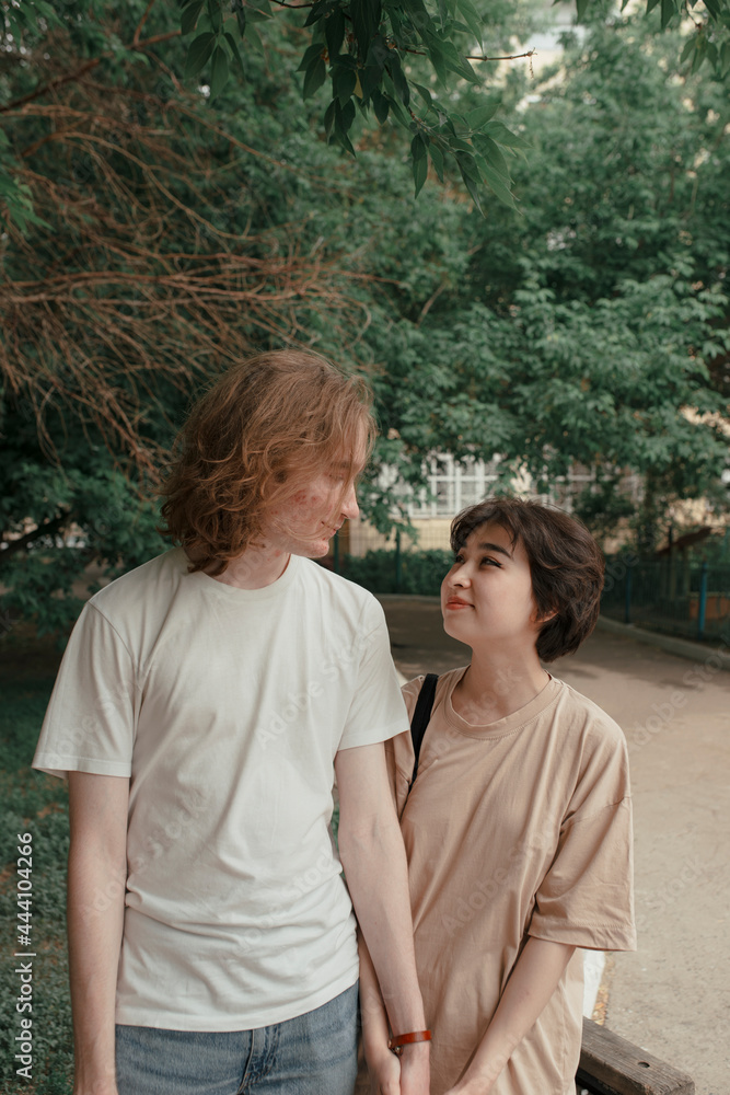 Portrait of a young couple in love
Portrait of a young couple in love