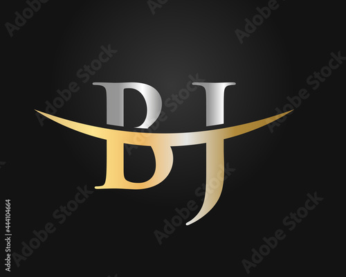 Initial Monogram Letter BJ Logo Design Vector. BJ logo design photo