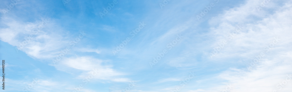fluffy cirrus clouds at light panorama sky background fluffy cirrus clouds at light panorama sky background