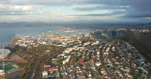 Aerial view of city Cape Town Republic South Africa.