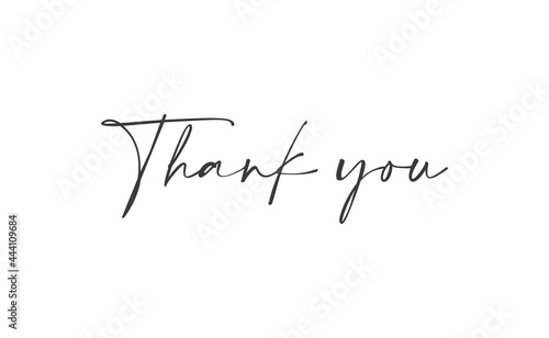 Thank you quote. Hand drawn calligraphic lettering. Modern Calligraphy for thanks message. Vector illustration.