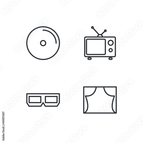 entertaiment set icon, isolated entertaiment set sign icon, vector illustration