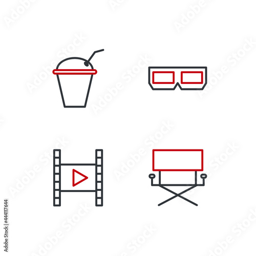 entertaiment set icon, isolated entertaiment set sign icon, vector illustration