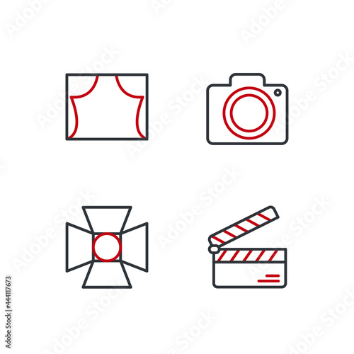 entertaiment set icon, isolated entertaiment set sign icon, vector illustration