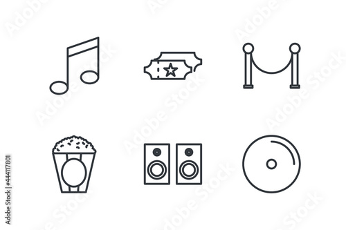entertaiment set icon, isolated entertaiment set sign icon, vector illustration