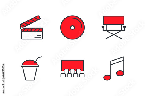 entertaiment set icon, isolated entertaiment set sign icon, vector illustration