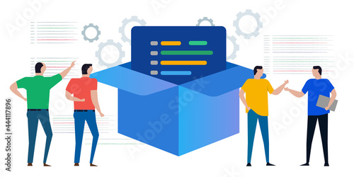 install box package of software development process by developer delivering final source code