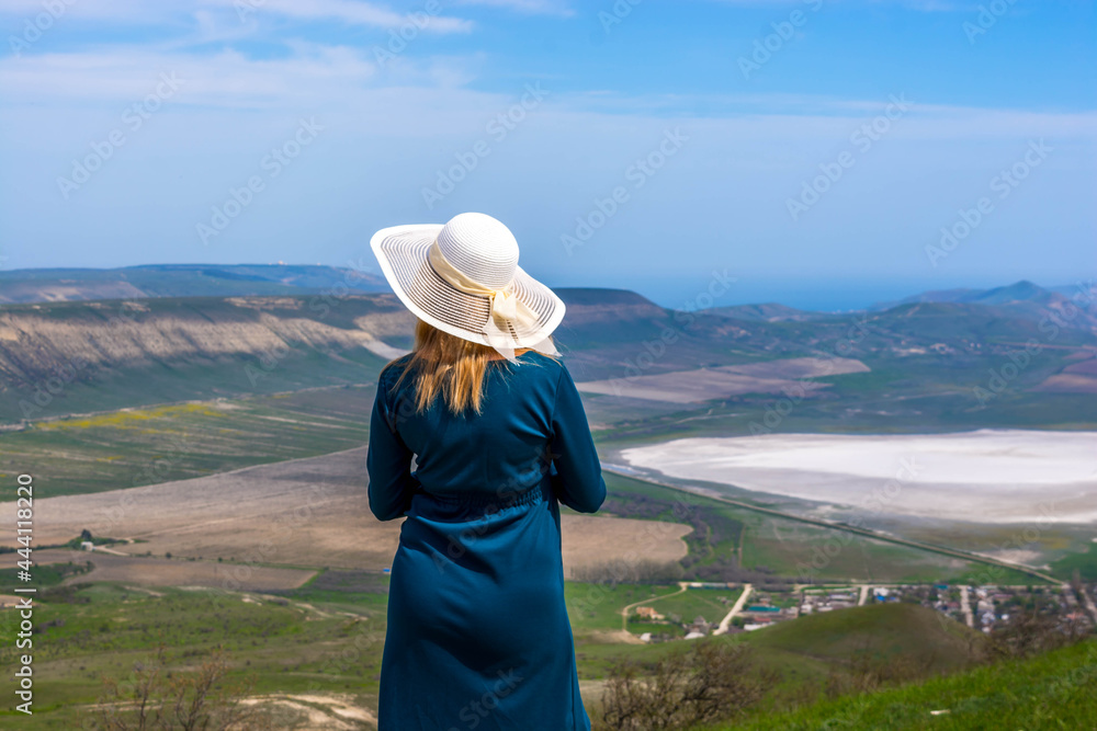 Girl in the mountains