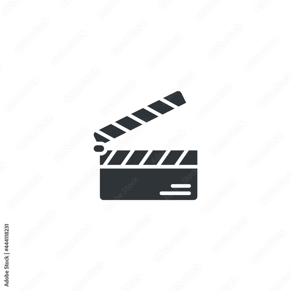 isolated clapperboard sign icon, vector illustration
