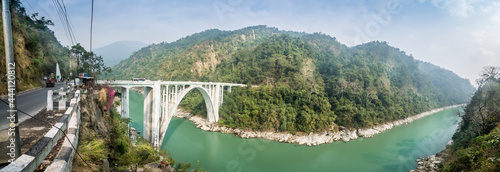 Obraz na plátně Coronation bridge on Teesta River, West Bengal, India