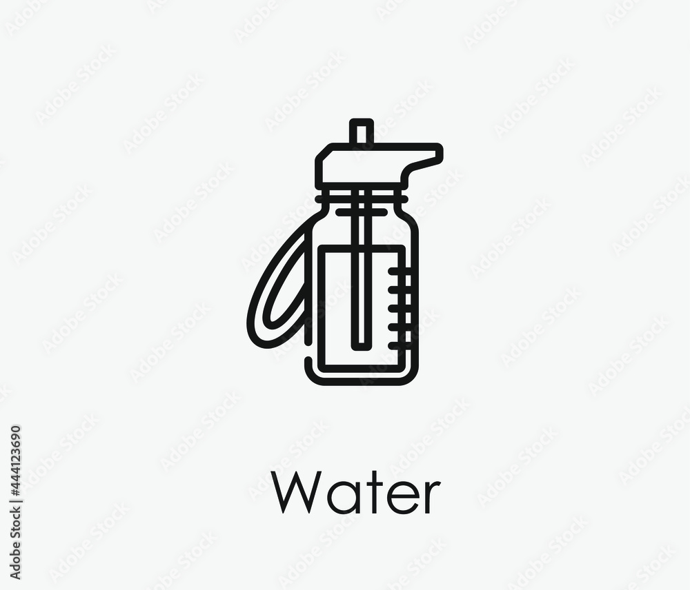 Water vector icon. Editable stroke. Symbol in Line Art Style for Design, Presentation, Website or Apps Elements, Logo. Pixel vector graphics - Vector Water vector icon. Editable stroke. Symbol in Line Art Style for Design, Presentation, Website or Apps Elements, Logo. Pixel vector graphics - Vector