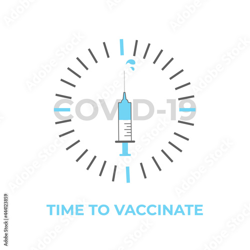 Time to vaccinate. Vector illustration