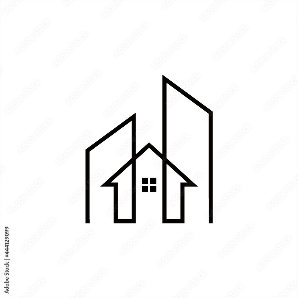 creative vector simple logo design building