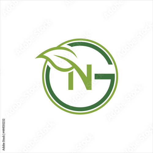 creative vector simple logo design initial gn photo