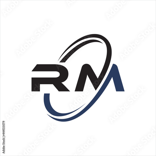 creative simple logo design initial rm