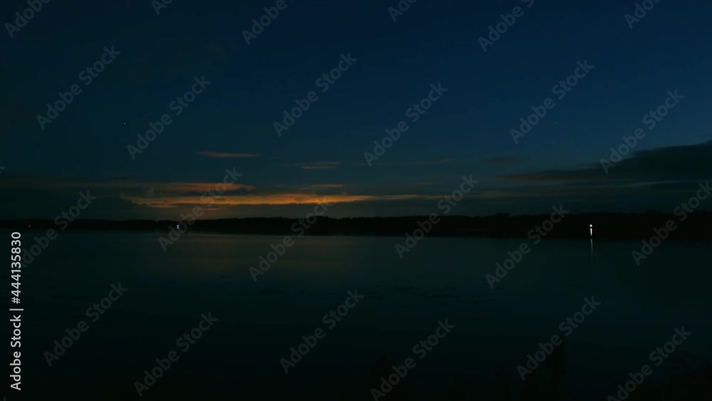 Night clouds are illuminated by the light of a distant city, time-lapse Night clouds are illuminated by the light of a distant city, time-lapse