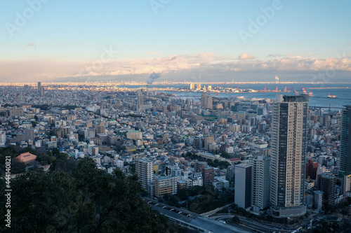 A panoramic view of Kobe, Japan 일본 고베 도시가 한눈에 들어오는 풍경 © daewoong