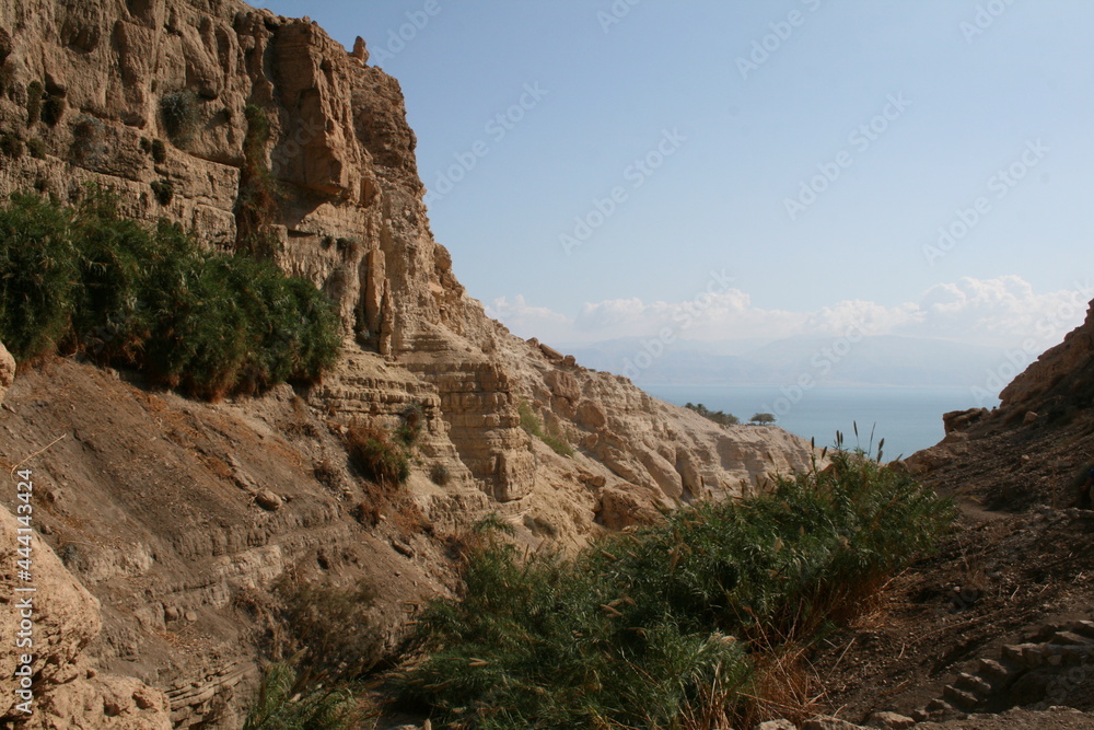 ein gedi view of dead sea in israel