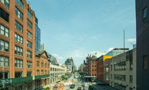New York, NY - USA - July 6, 2021: Horizontal view of West 14th Street in the Meatpacking District. © Brian