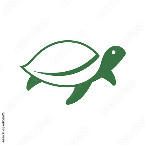 reative vector simple logo design turtle leaf