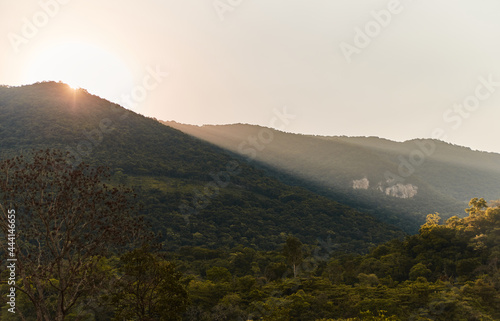 sunset in the mountains