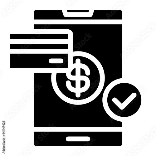 onlinepayment glyph icon photo