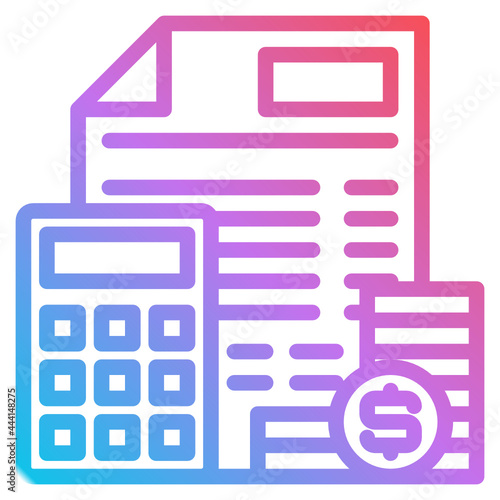 budgeting gradient icon