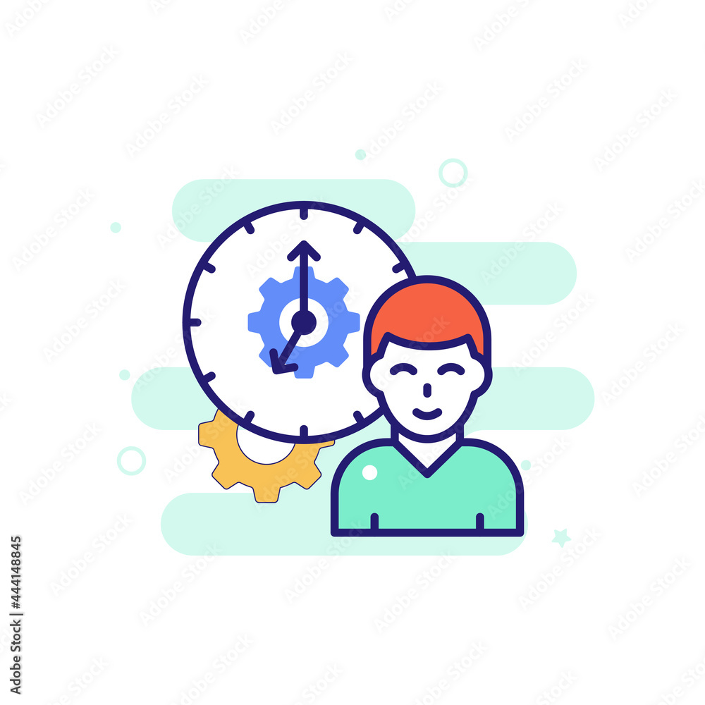 Time Management vector icon style illustration. EPS 10 File Marketing and advertising symbol Time Management vector icon style illustration. EPS 10 File Marketing and advertising symbol
