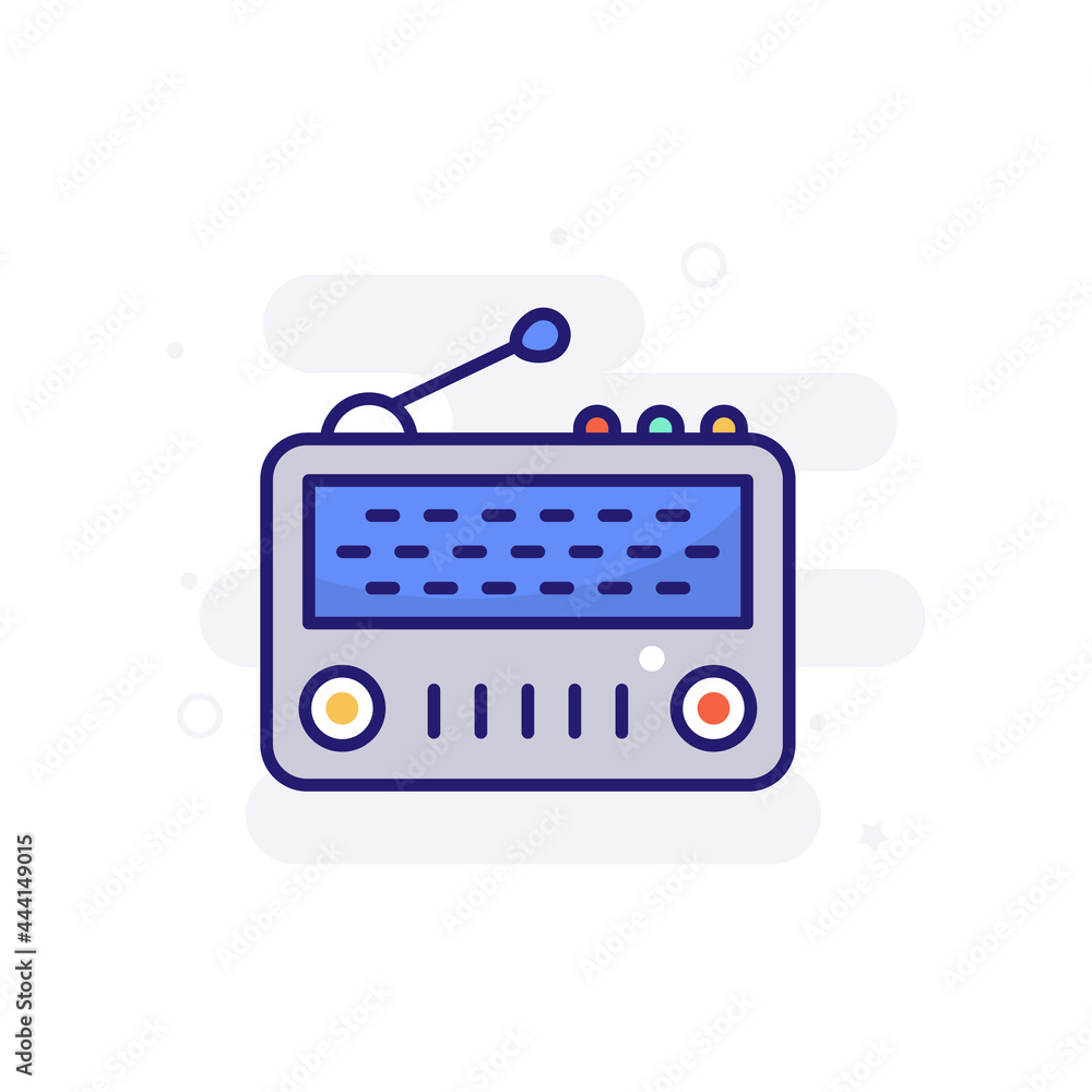 Fototapeta premium Radio Advertising vector icon style illustration. EPS 10 File Marketing and advertising symbol