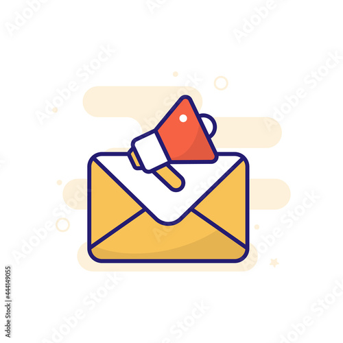 Mail Advertising vector icon style illustration. EPS 10 File Marketing and advertising symbol
