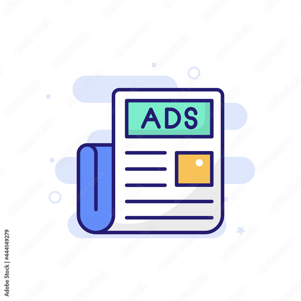 Add Paper vector icon style illustration. EPS 10 File Marketing and advertising symbol Add Paper vector icon style illustration. EPS 10 File Marketing and advertising symbol