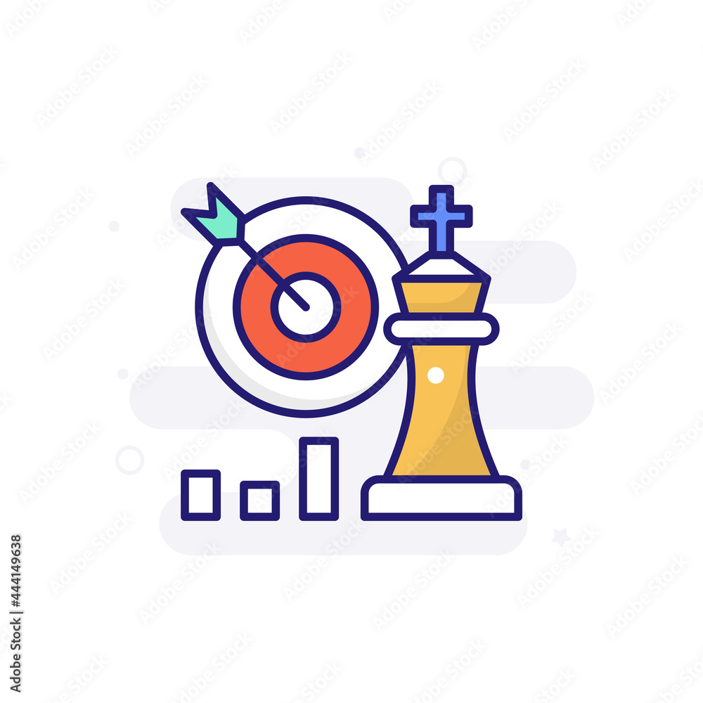 Strategy vector icon style illustration. EPS 10 File Marketing and advertising symbol