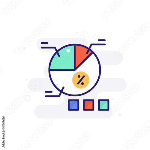 Market Graph vector icon style illustration. EPS 10 File Marketing and advertising symbol