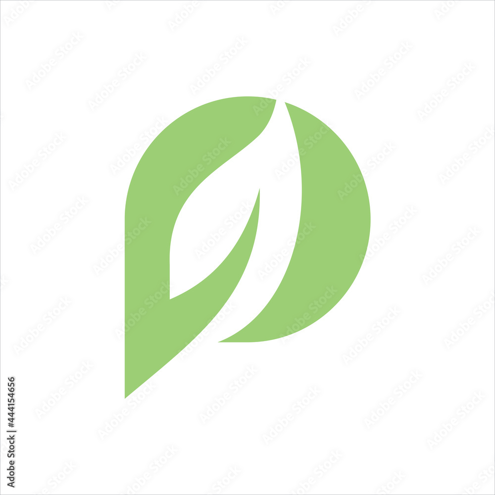 creative vector simple logo design initial p leaf creative vector simple logo design initial p leaf