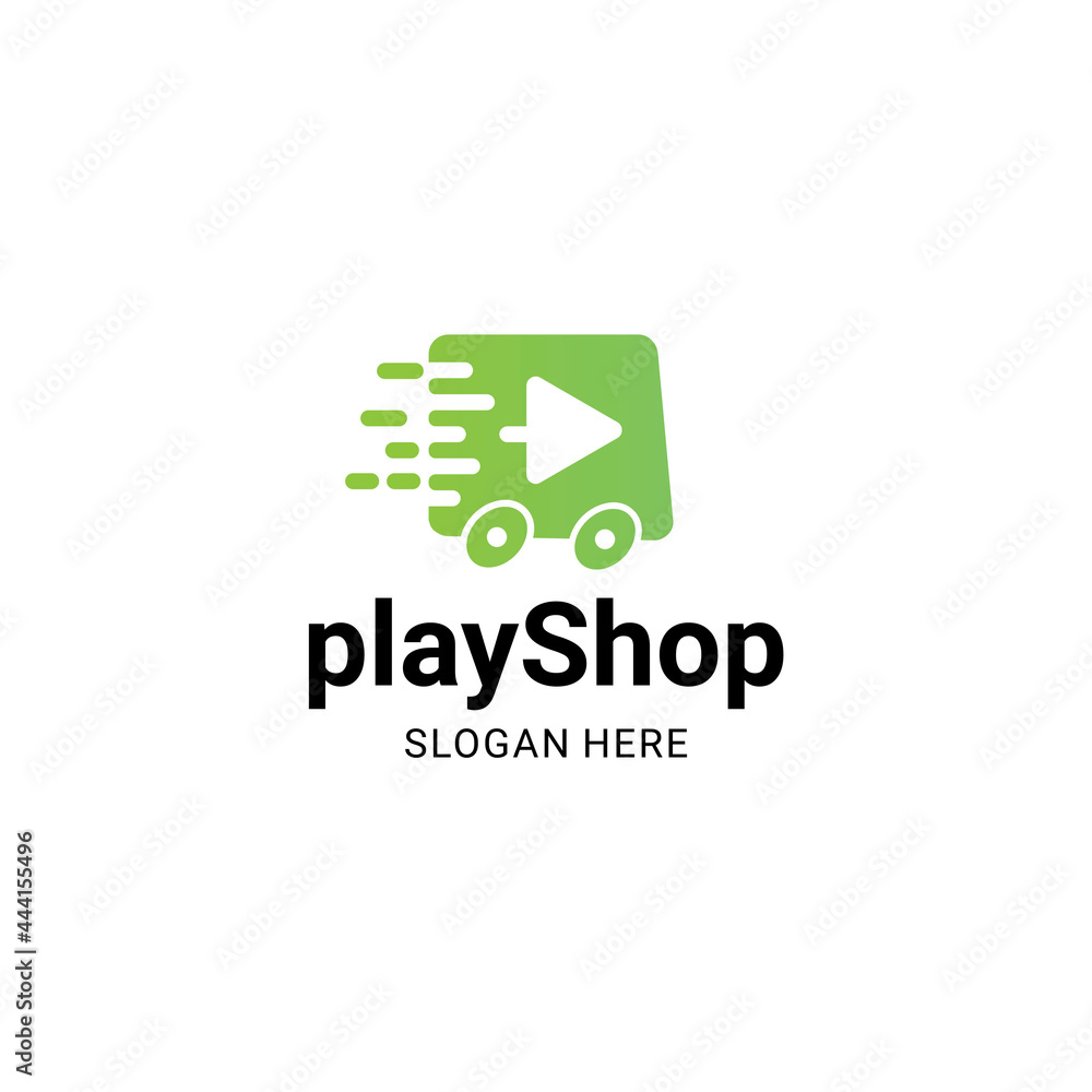 simple and modern play and shop logo design template simple and modern play and shop logo design template