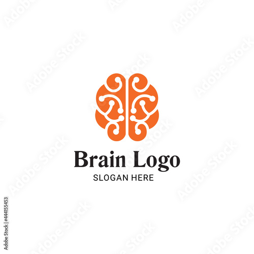 Elegant brain logo for sale. A minimalist brain line design suitable for psychology, knowledge and related brand