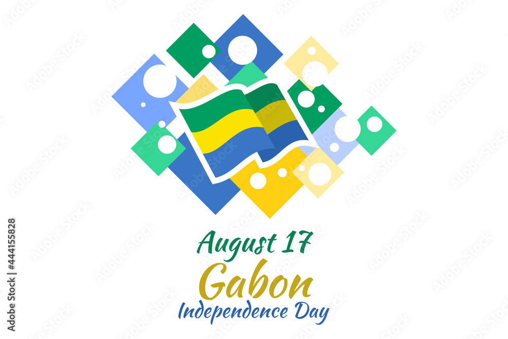 August 11, Independence Day of Gabon vector illustration. Suitable for greeting card, poster and banner.