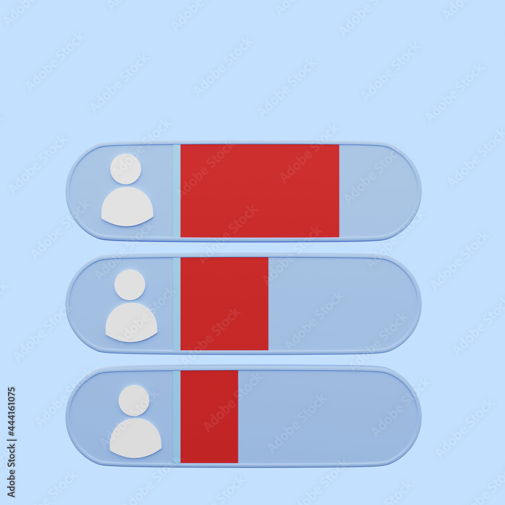 Obraz premium 3d illustration of data report people