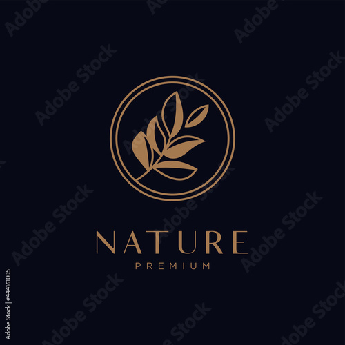 leaf logo design icon vector