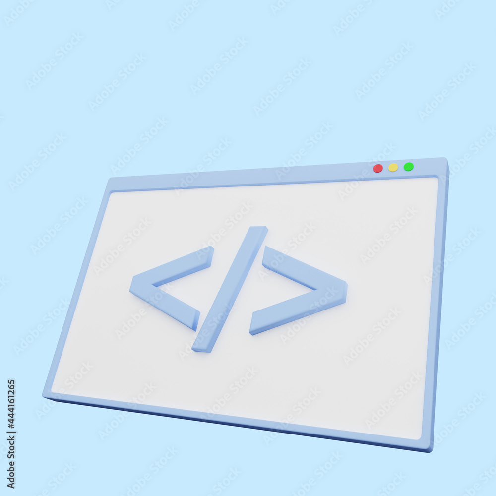 3d illustration of web illustration coding 3d illustration of web illustration coding