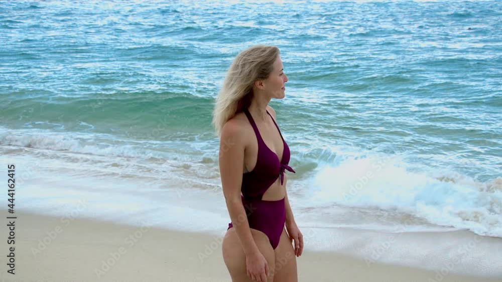 Sexy woman at the ocean - extreme slow motion - people photography Sexy woman at the ocean - extreme slow motion - people photography