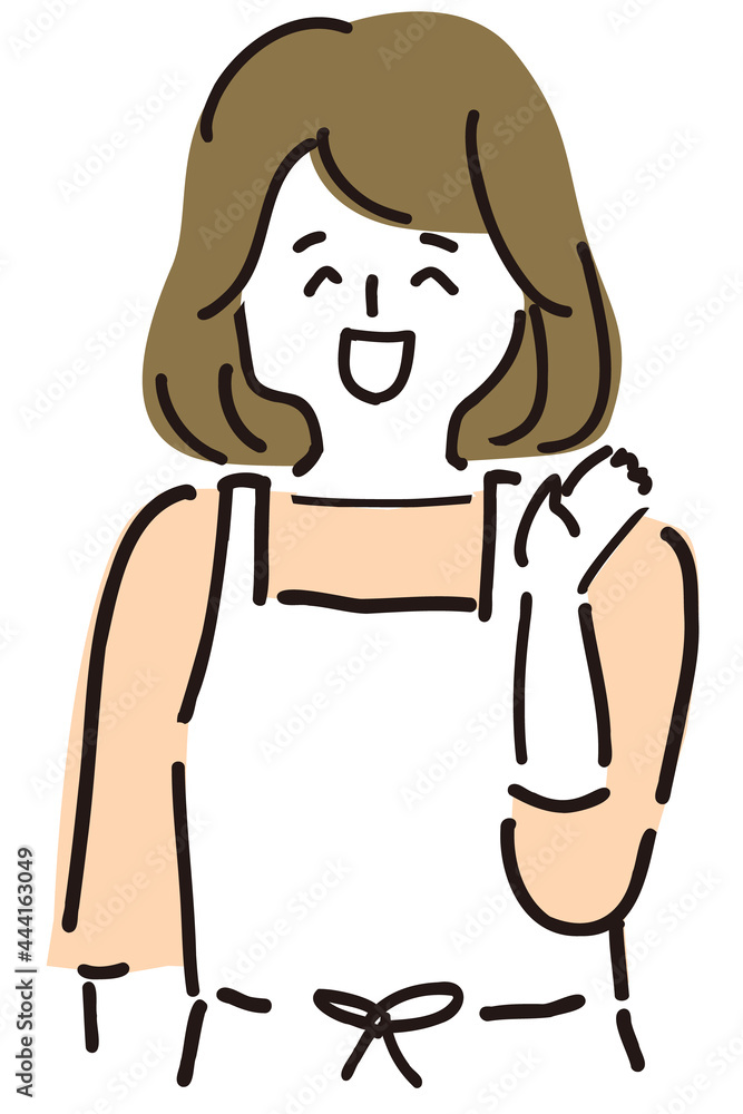 笑顔が優しそうなエプロンをつけた女性イラスト
Illustration of a woman wearing an apron with a kind smile 笑顔が優しそうなエプロンをつけた女性イラスト
Illustration of a woman wearing an apron with a kind smile