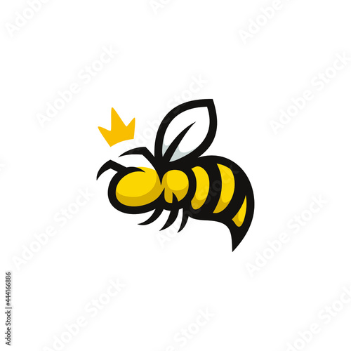 the logo or symbol of the colored queen bee with the crown on top.