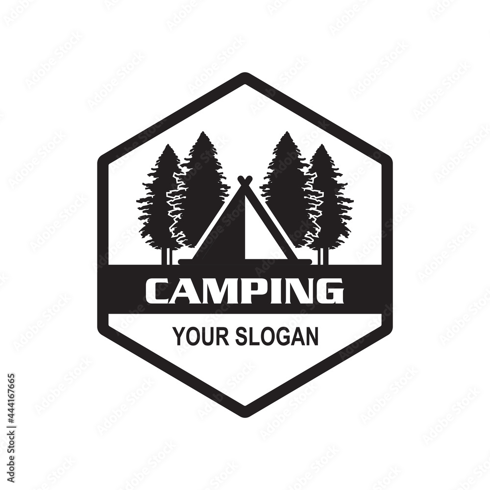 Obraz premium camping logo , adventure logo vector
