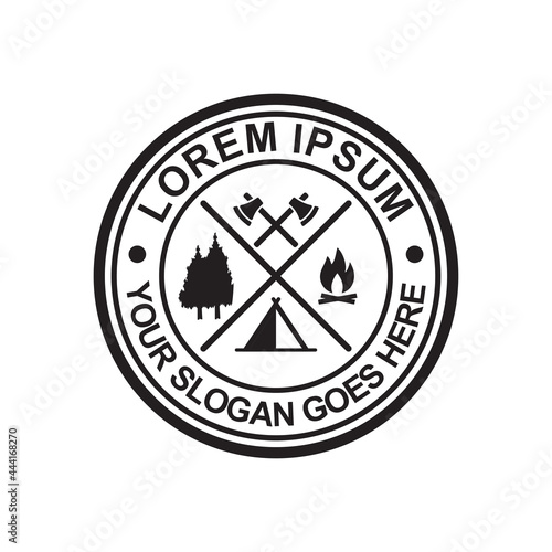 camping logo , adventure logo vector