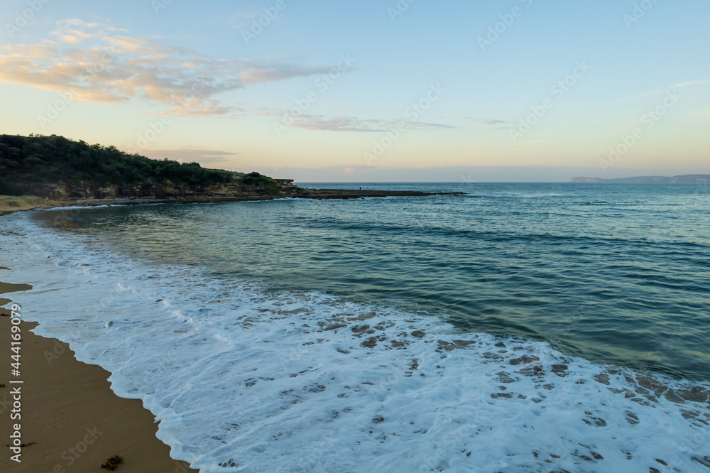 custom made wallpaper toronto digitalAerial sunrise seascape with headland and national park
