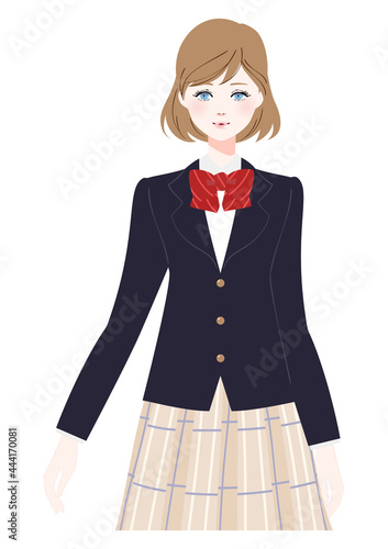 制服の女の子のイラスト