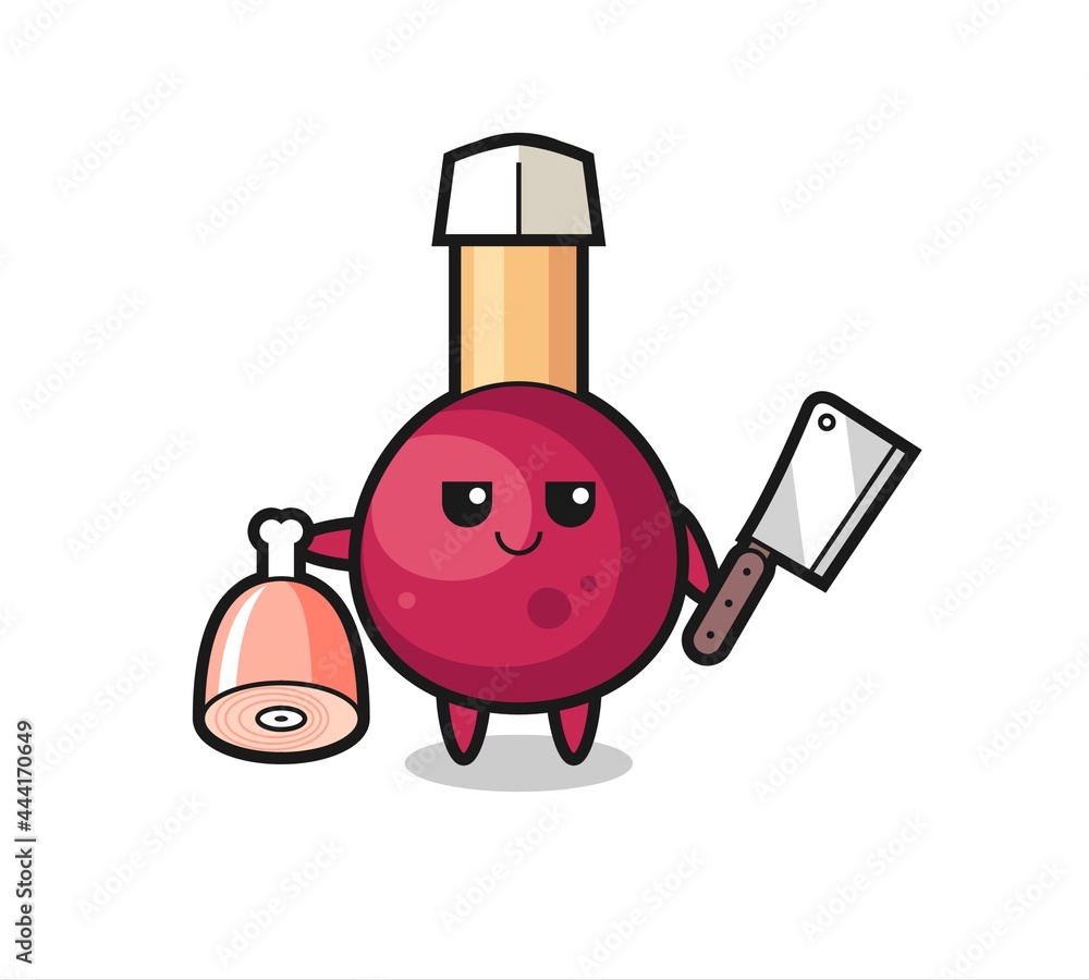 Illustration of matches character as a butcher Illustration of matches character as a butcher