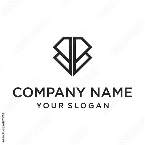 creative vector simple logo design initial bb